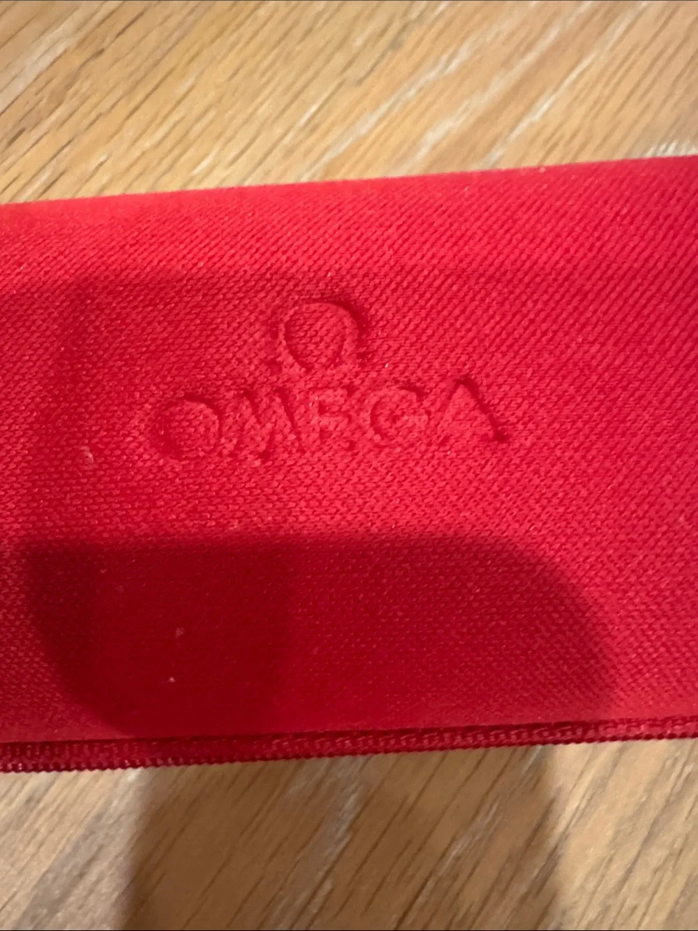 Omega Red Zippered Watch Travel Case